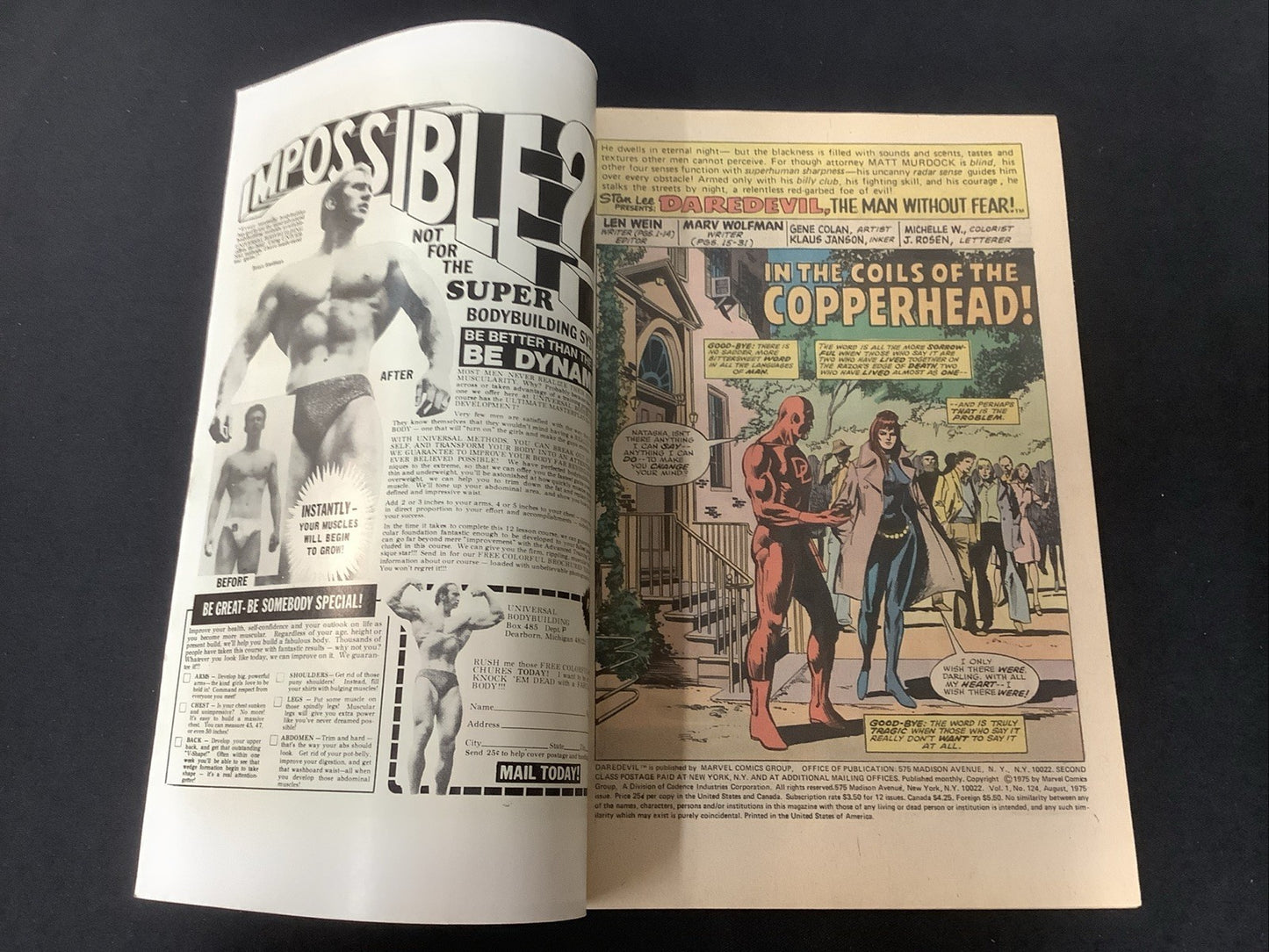 Daredevil #124 (Marvel Comics August 1975) VF (8.0) Len Wein/Marv Wolfman