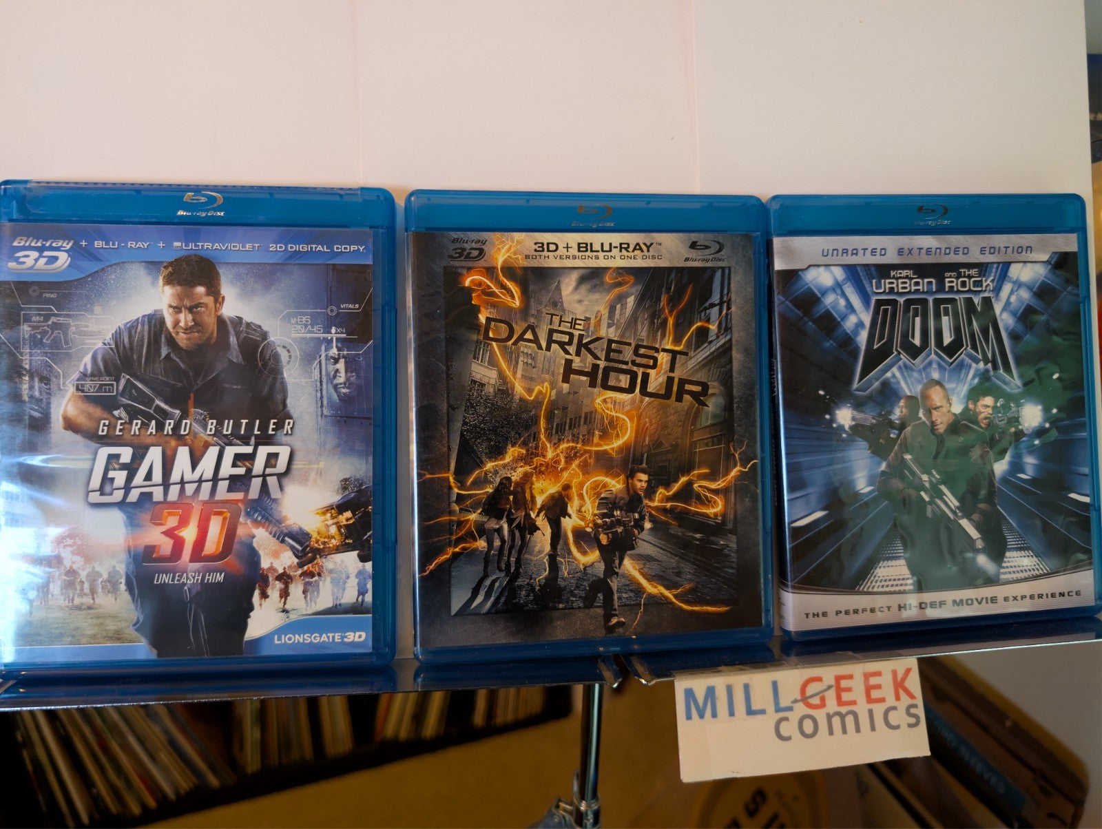 Gamer 3D / The Darkest Hour / Doom, 3 Sci-Fi Movies (Blu-Ray) -JD