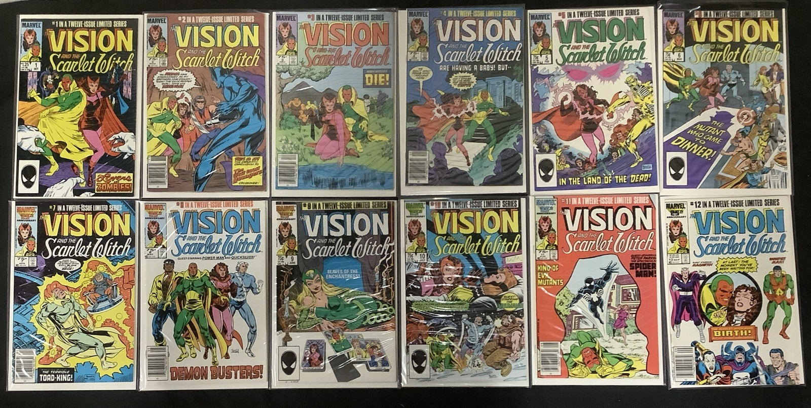Vision And Scarlet Witch #1-12 Complete Comic Set, 1st App Billy/Tommy Maximoff