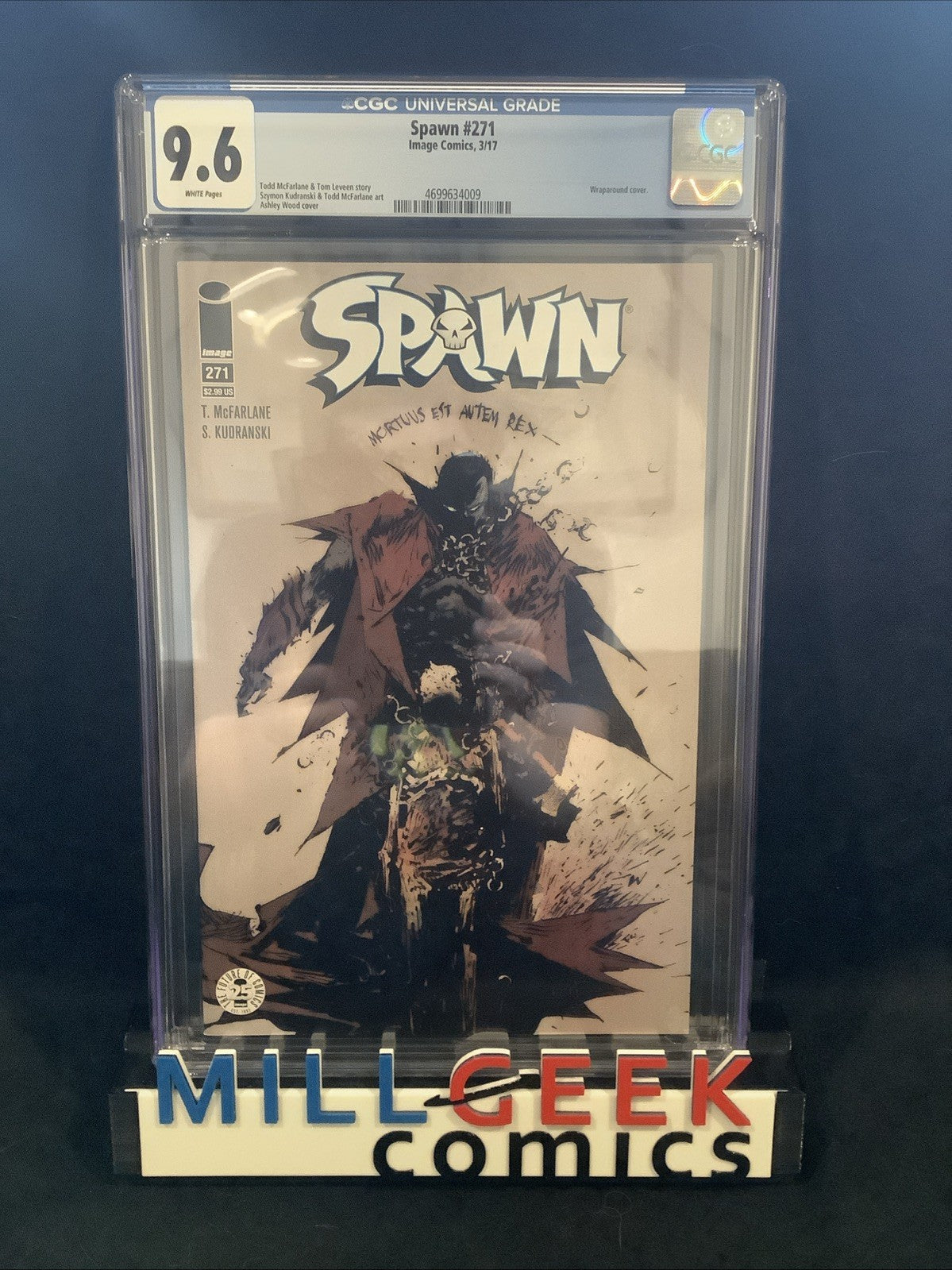 Spawn #271 (Image Comics) CGC Graded 9.6 (NM+) White Pages, Todd McFarlane, 2017