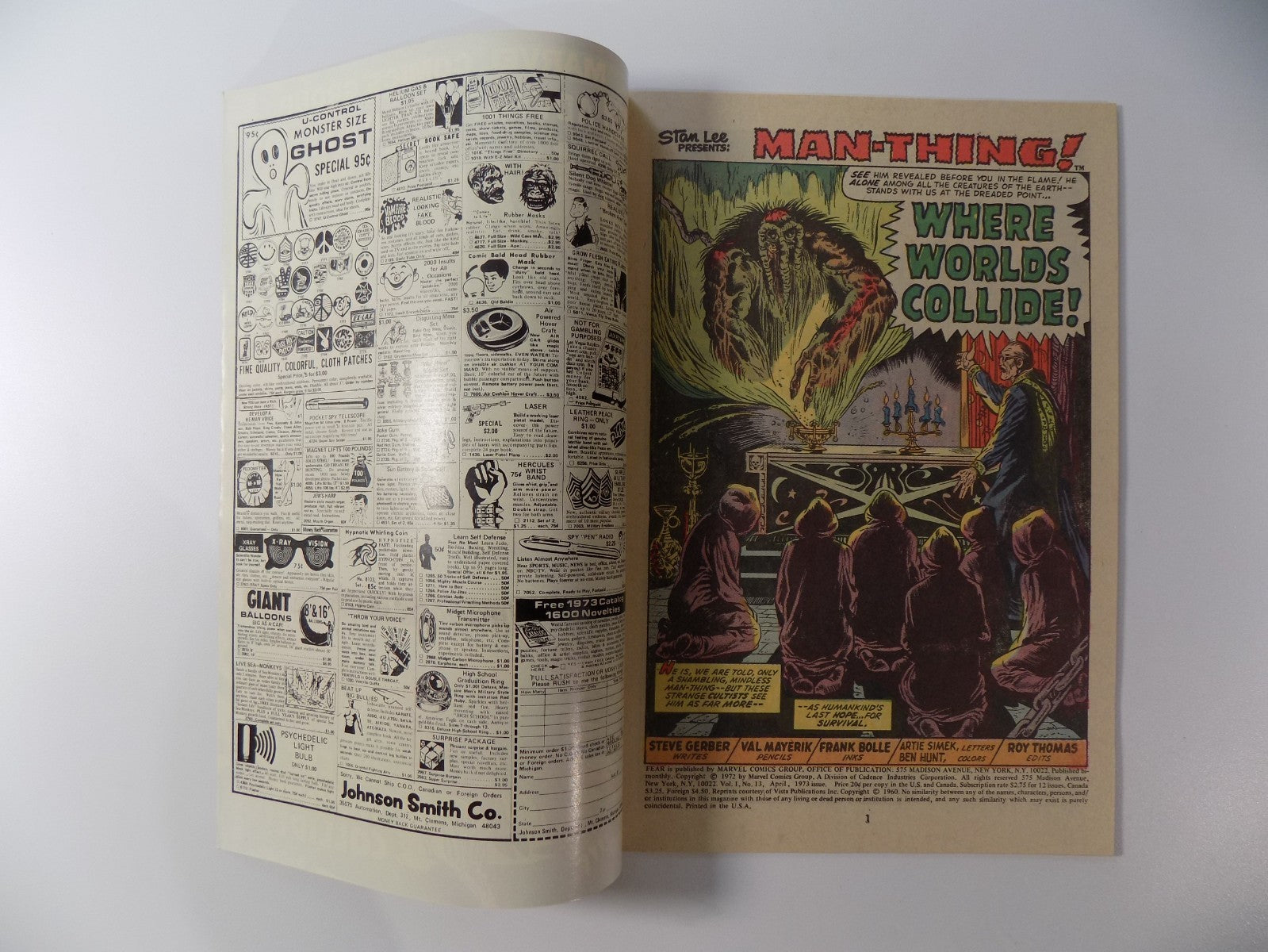 Adventure Into Fear #13 Marvel Comic April 1973 Very Fine