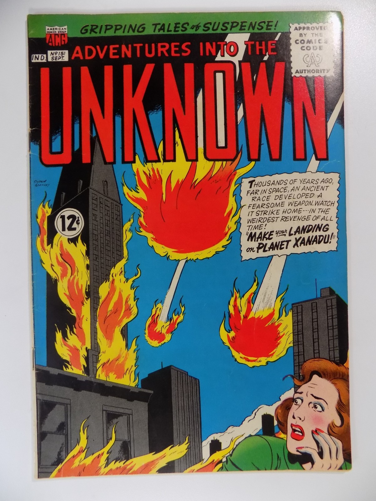 Adventures Into The Unknown #151 American Comic Sept 1964 F/VF