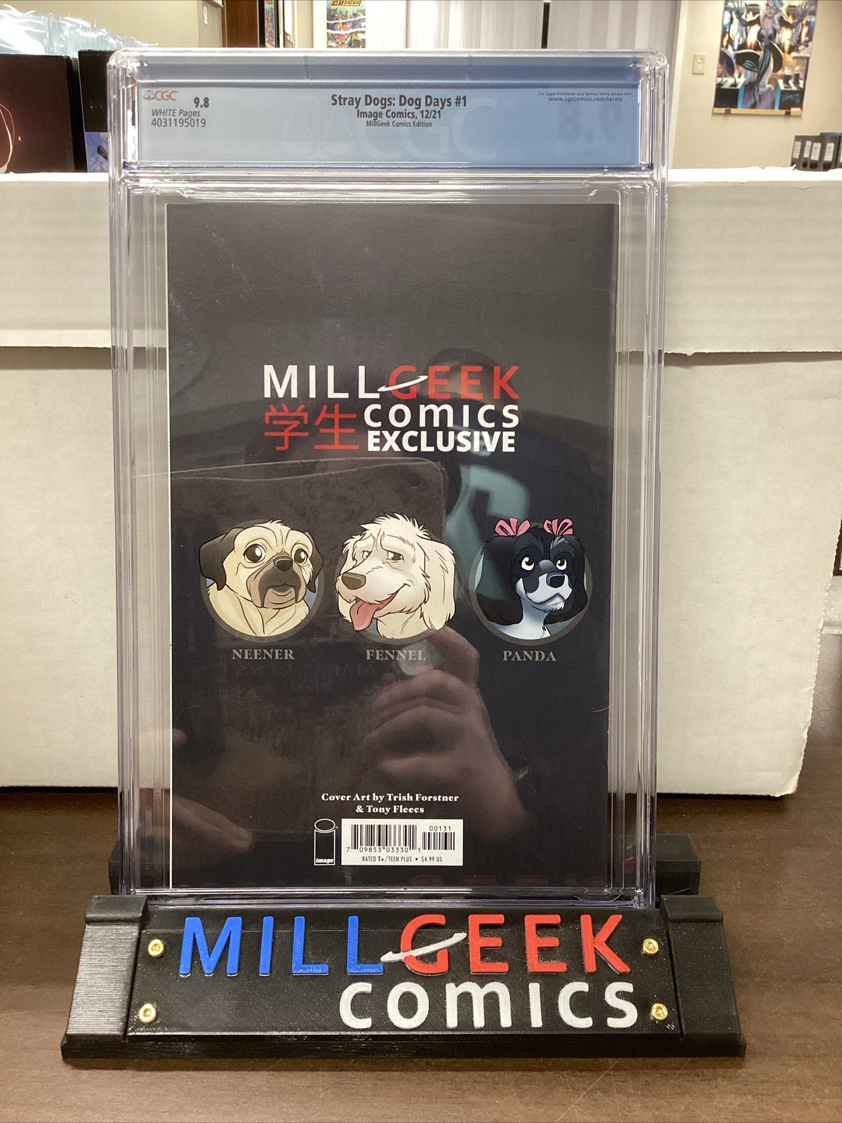 Stray Dogs: Dog Days #1 Mill Geek Comics CGC 9.8 Reanimator Homage! 500 made!