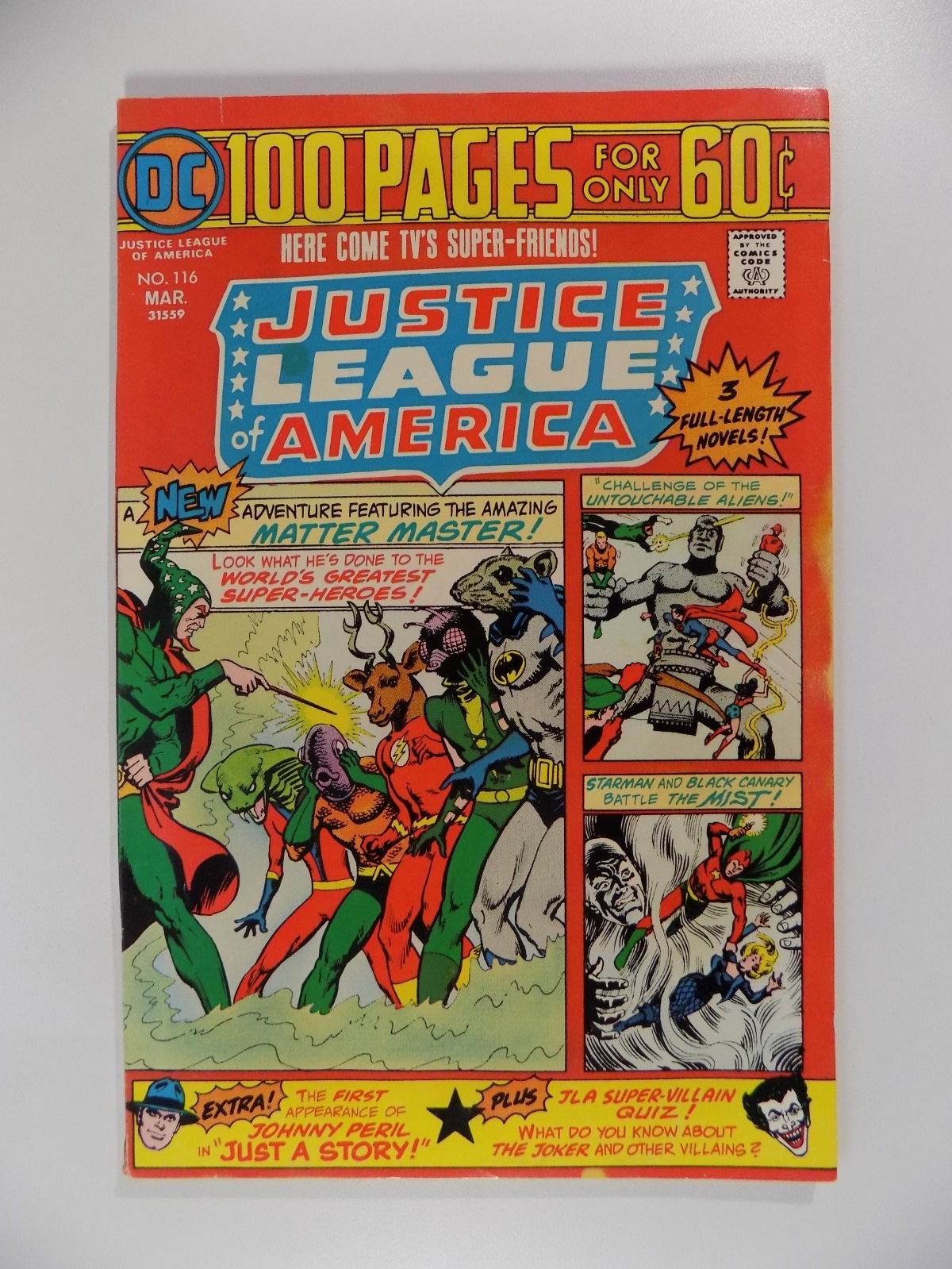 Justice League of America #116 DC Comic March 1975 Very Fine-