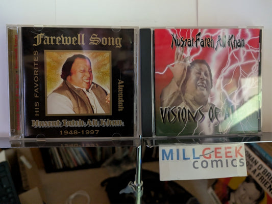 Nusrat Fateh Ali Khan 2 CD Lot (Farewell Songs, Visions of Allah) -JD