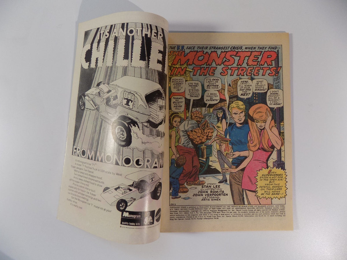 Fantastic Four #105 Marvel Comic December 1970 Very Fine+