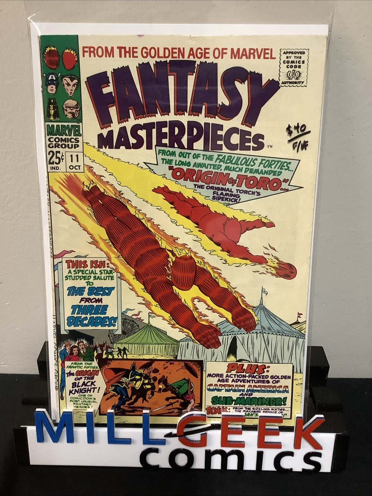 Fantasy Masterpieces #11 (Marvel Comics October 1967) F/VF (7.0) Human Torch