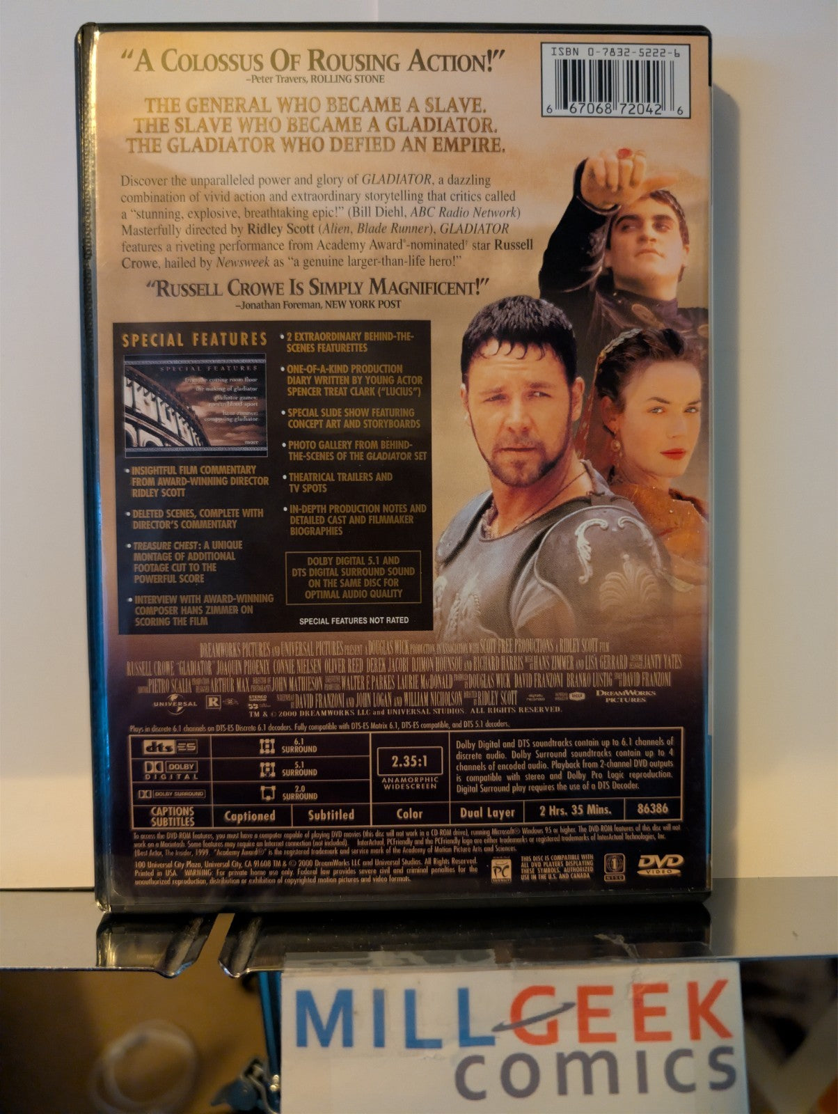 K-19 / Gladiator / Miller's Crossing / Caddyshack, 4 Movie Set (DVD) -JD