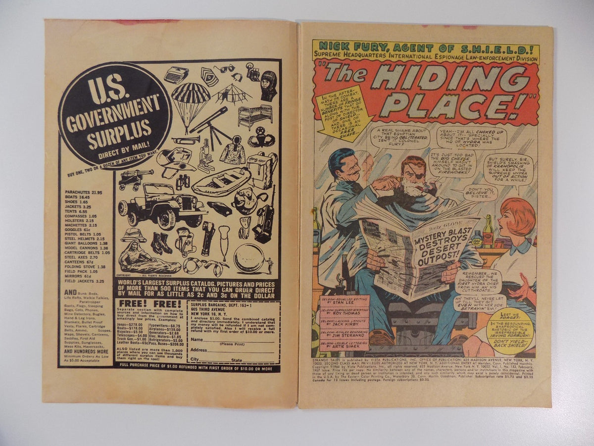 Strange Tales #153 Marvel Comic February 1967 Fine