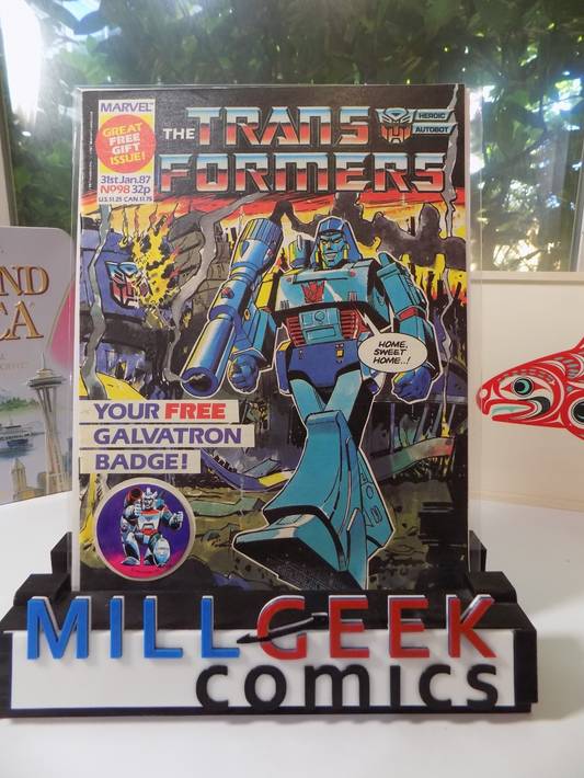 Transformers #98 Marvel UK Weekly Magazine Comic Jan. 1987 VF+ Very Fine+