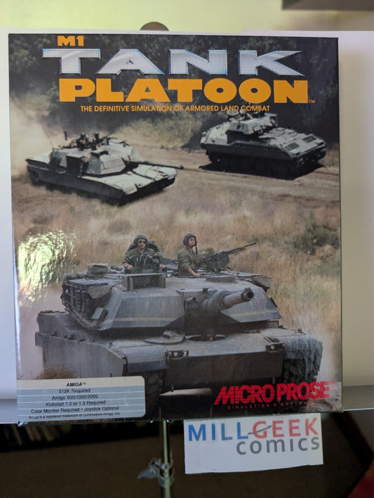 M1 Tank Platoon (Amiga) Big Box with Manuals NO DISKS -JD
