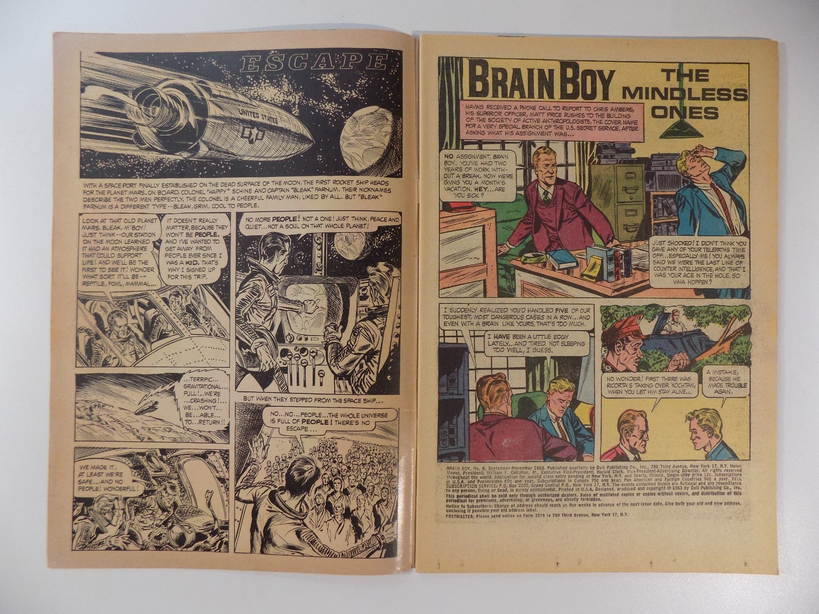 Brain Boy #6 Dell Comic Sept-Nov 1963 Fine/Very Fine