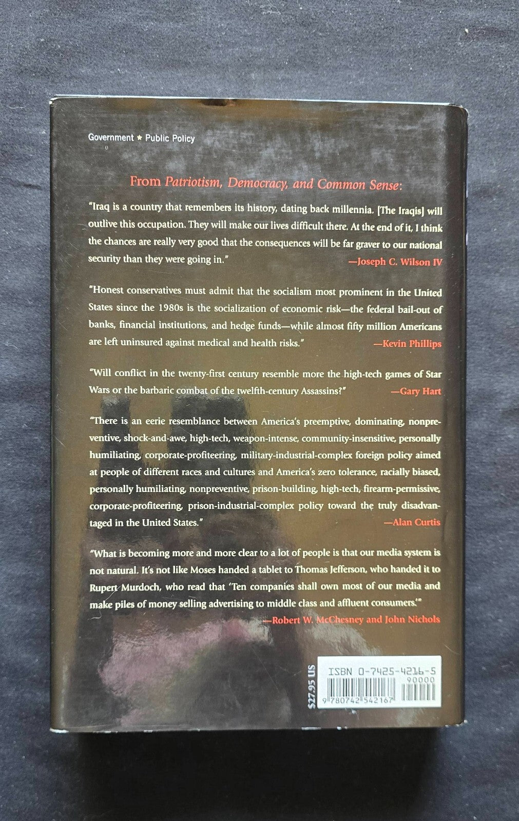 Patriotism, Democracy and Common Sense (2004, HC) JD