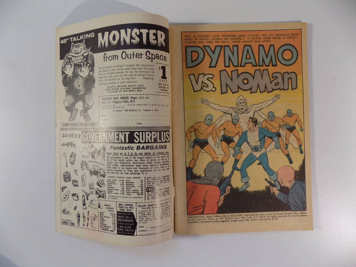 NoMan #2 Tower Comic March 1967 Fine+