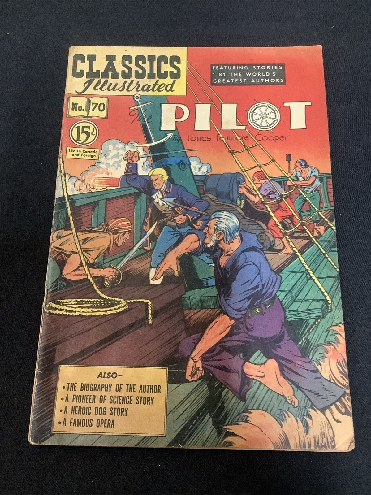 Classics Illustrated #70 HRN 125 (1955)  VG- (3.5) Canadian, 1/4” Spine Roll