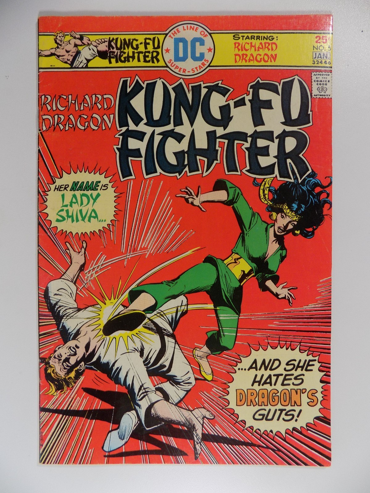 Kung-Fu Fighter #5 Richard Dragon DC Comic January 1976 Very Fine-