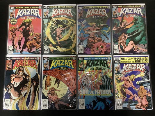 Ka-Zar the Savage #1-8 Comic Lot, Marvel, Bruce Jones/Brent Anderson, 1981