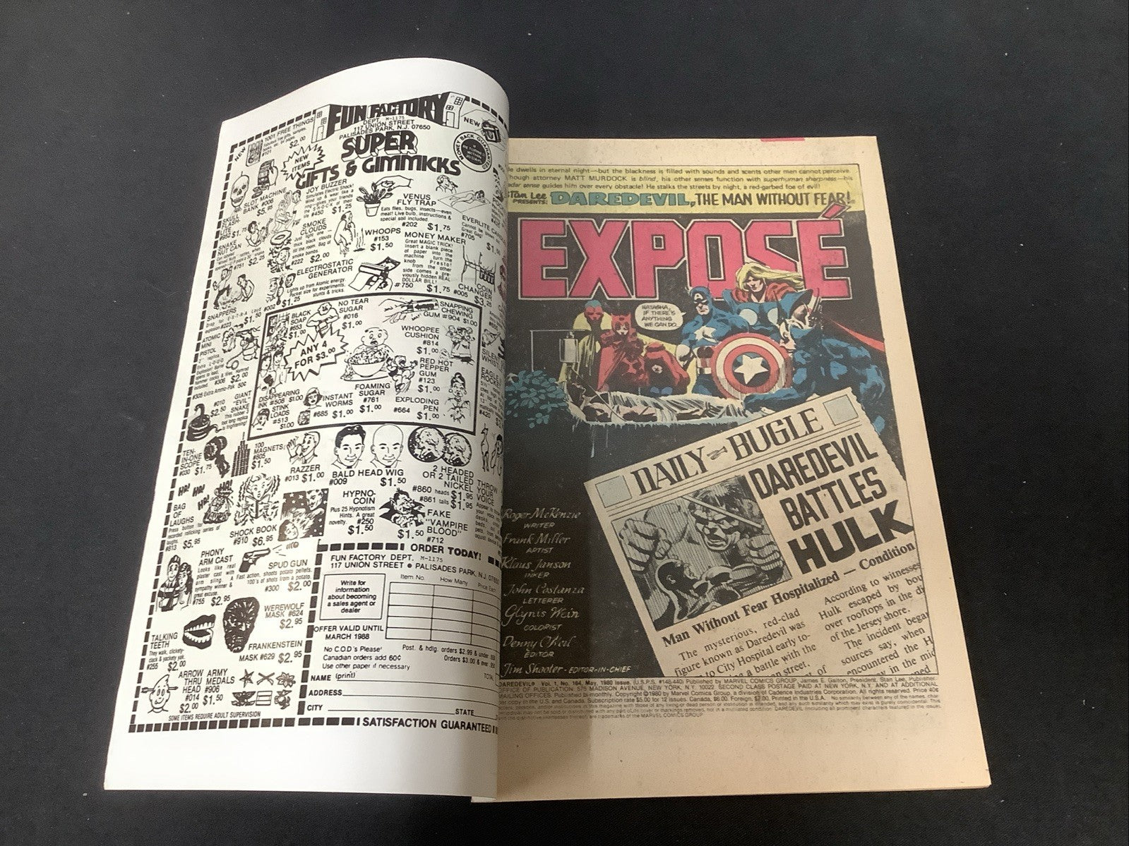 Daredevil #164 (Marvel Comics May 1980) VF (8.0) Origin Of Daredevil Retold