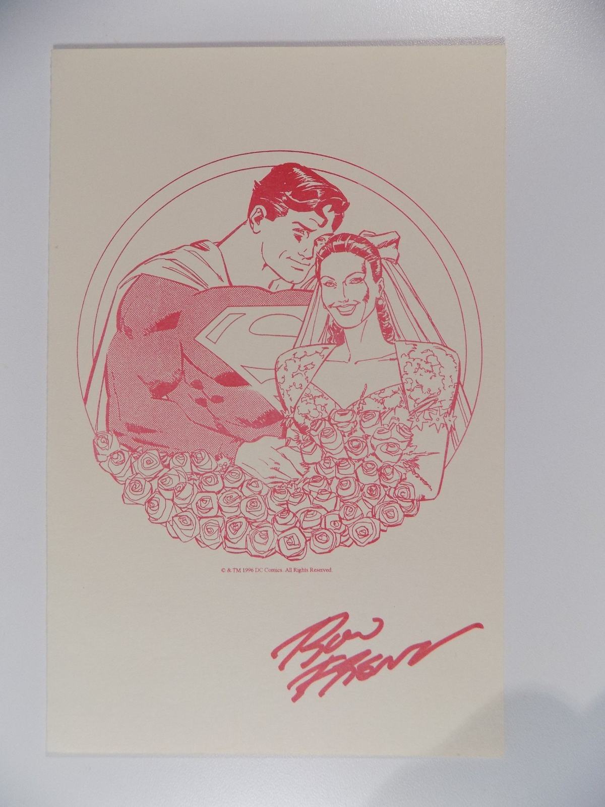 Superman The Wedding Album & Invitation! Ron Frenz Signed w/COA 1000 Made! VF/NM