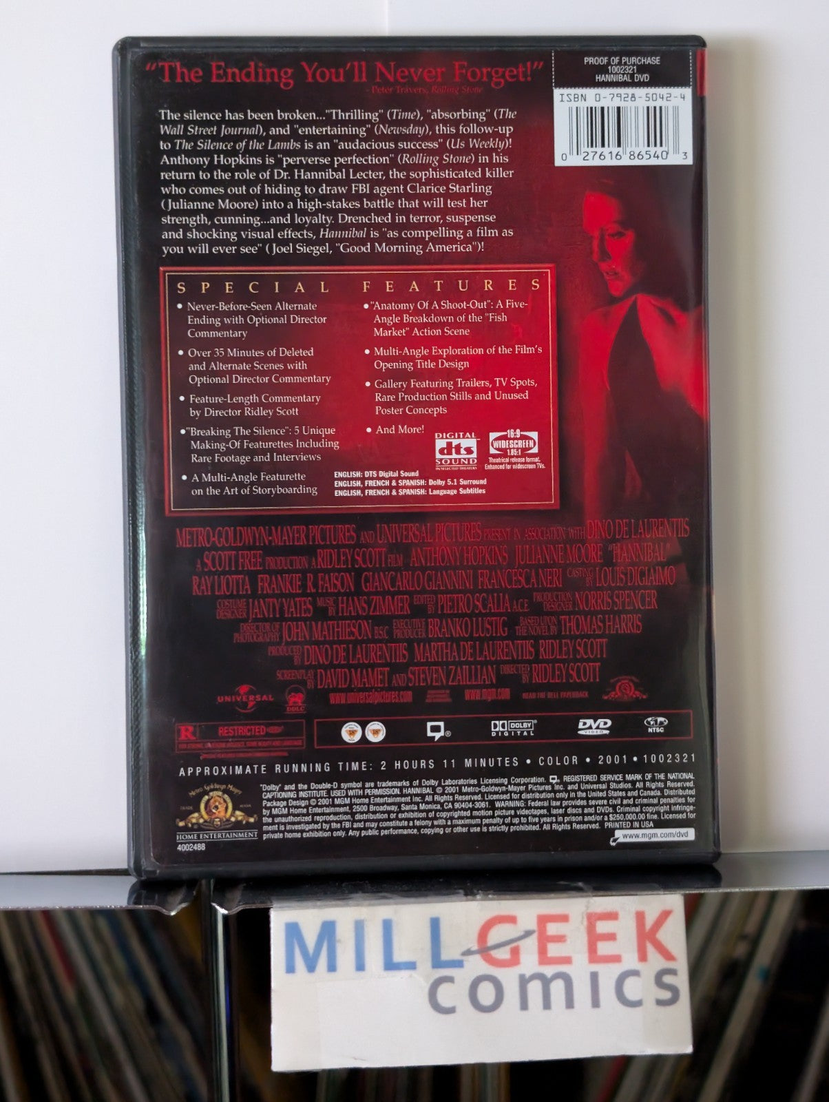 Silence of the Lambs / Red Dragon / Hannibal, 3 Movie Collection (DVD) -JD
