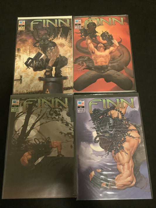 Finn #1-4 Complete Comic Set, Fleetway Quality, Jim Elston/Pat Mills Skinner