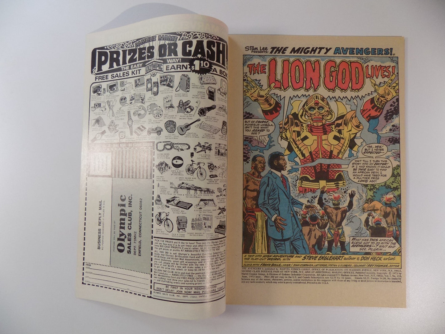 Avengers #112 Marvel Comic June 1973 Fine/Very Fine
