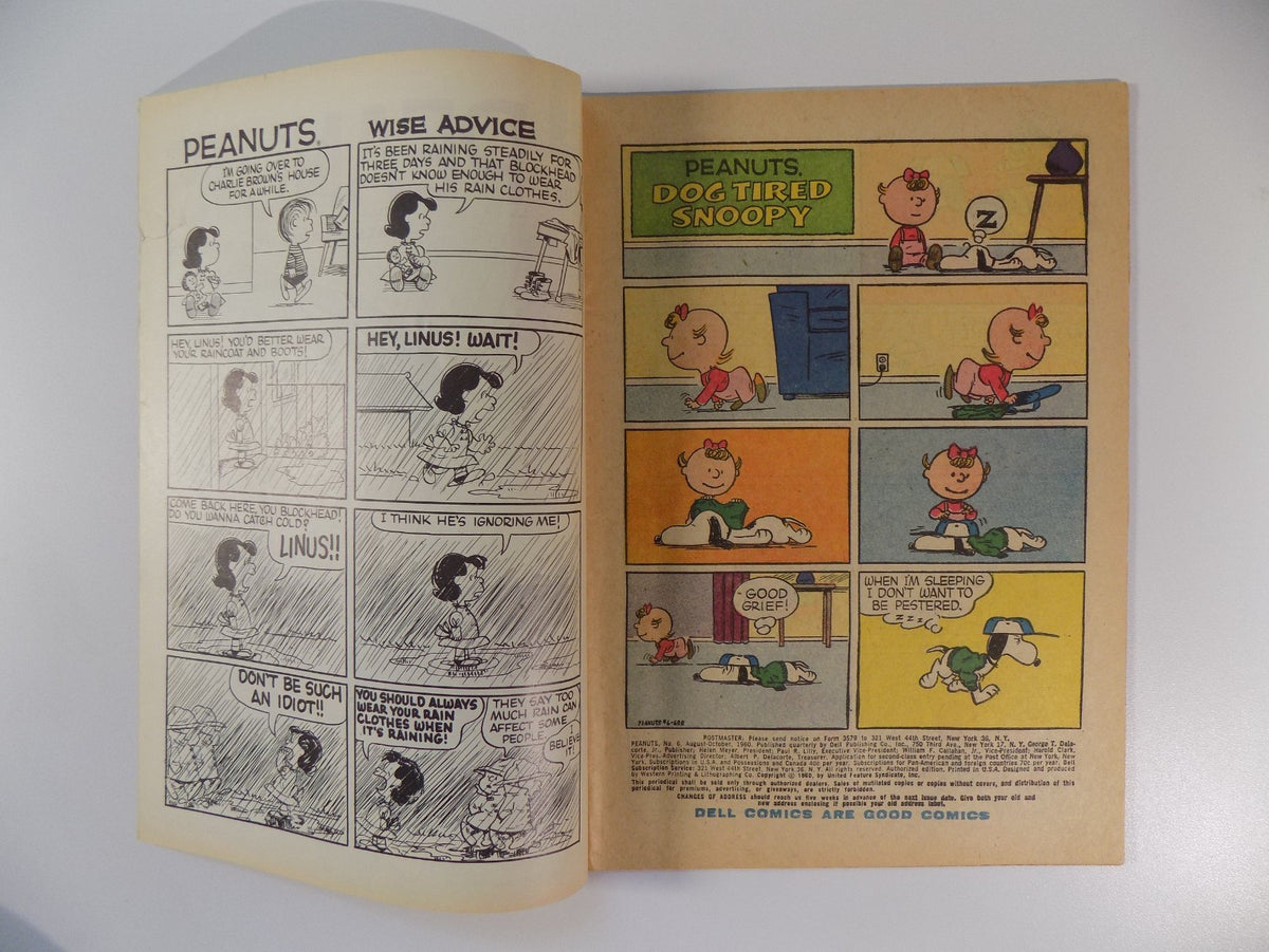 Peanuts #6 Dell Comic August-October 1960 Fine+