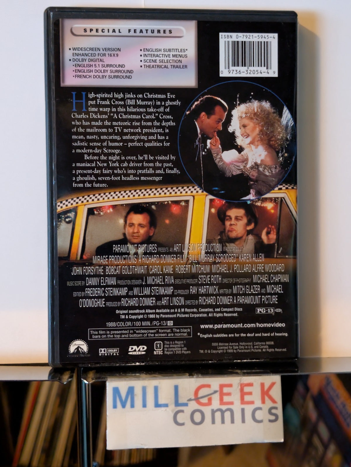 Scrooged / Night Shift, Bill Murray & Michael Keaton, 2 Comedy Movies (DVD) -JD