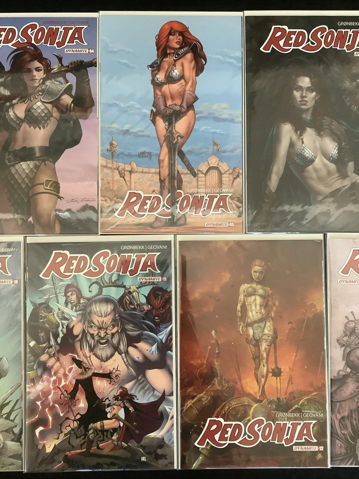 Red Sonja #1-13 Comic Lot, Dynamite, Jenny Frison, Frank Cho, Lee InHyuk Covers
