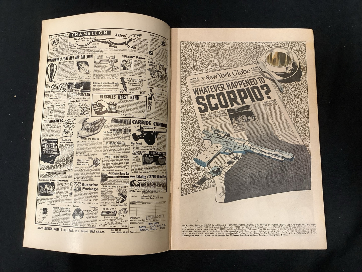 Nick Fury Agent Of Shield #5 (1968) F/VF (7.0)  Jim Steranko, Stan Lee, Scorpio