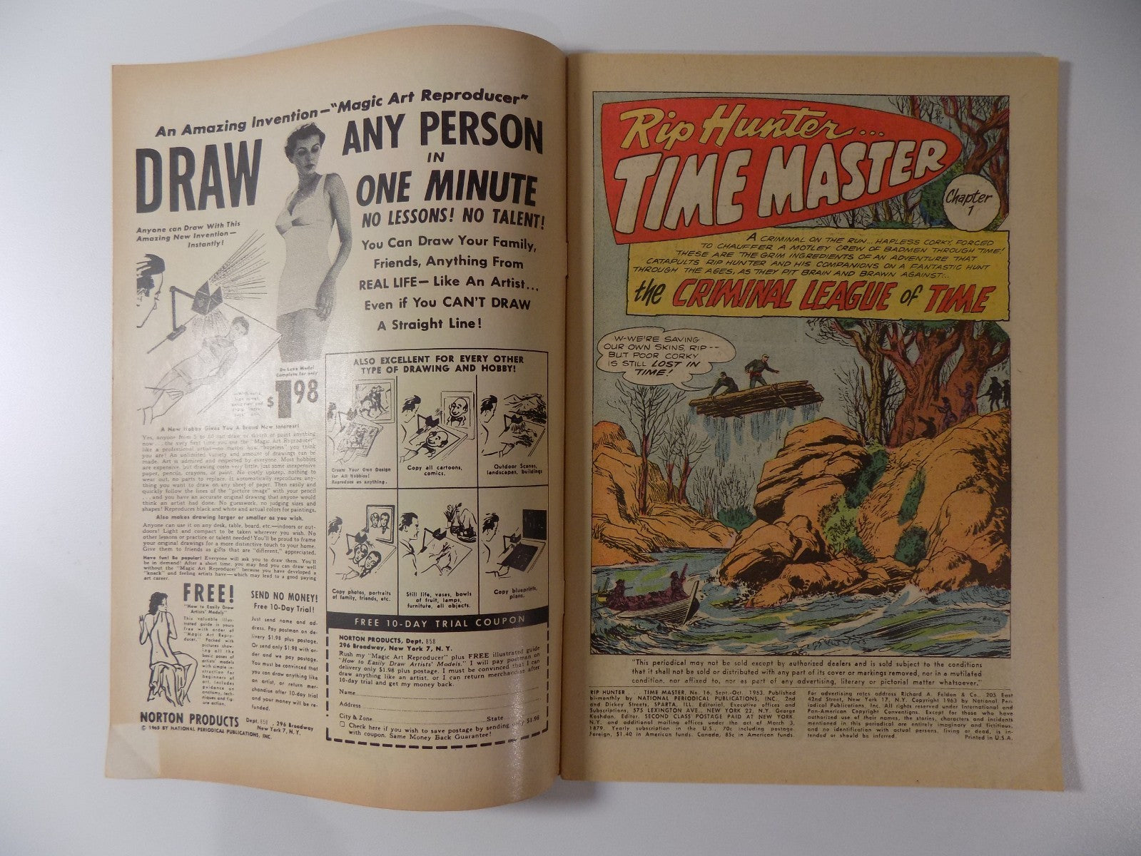 Rip Hunter Time Master #16 DC Comic October 1963 Fine/Very Fine