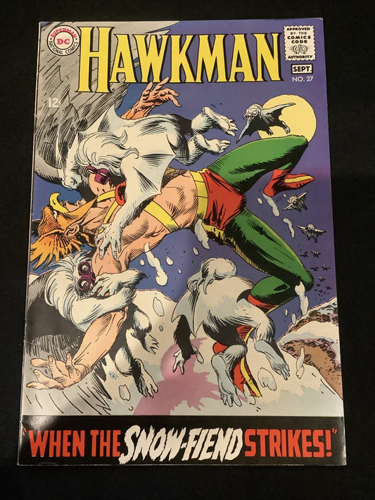 Hawkman #27 (DC Comics August-September 1968) F+ (6.5) Joe Kubert