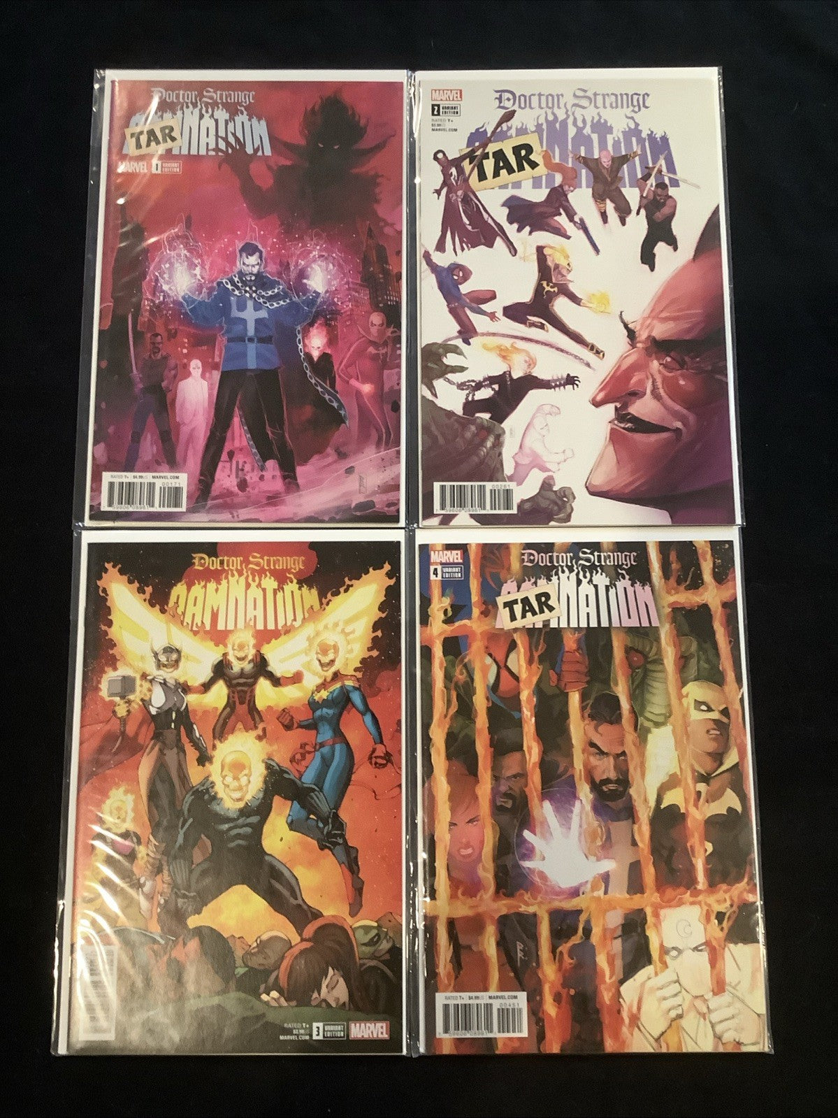Doctor Strange Damnation #1-4 Complete Comic Set, Marvel Comics, Variant Covers