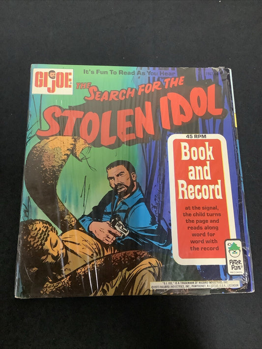 GI Joe The Search For The Stolen Idol 45 RPM Book and Record 1973, Open Seal