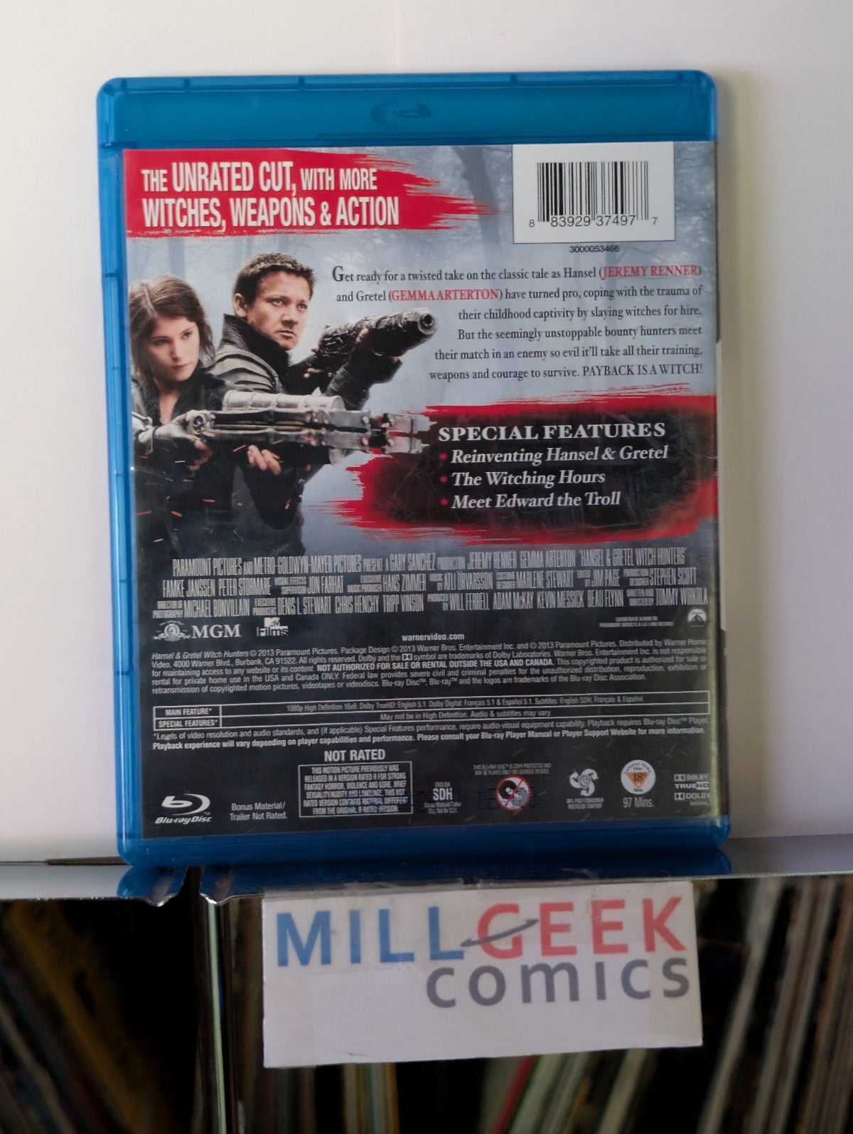 Hansel & Gretel: Witch Hunters, Unrated Cut, Jeremy Renner (Blu Ray) -JD
