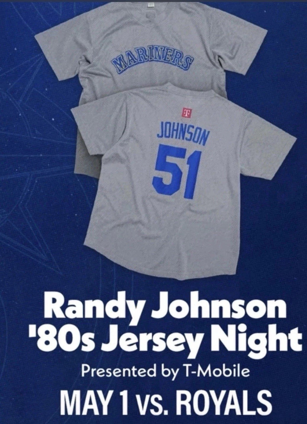 Seattle Mariners 2026 Randy Johnson 80’s Jersey SGA 5/1/26 XL NIP