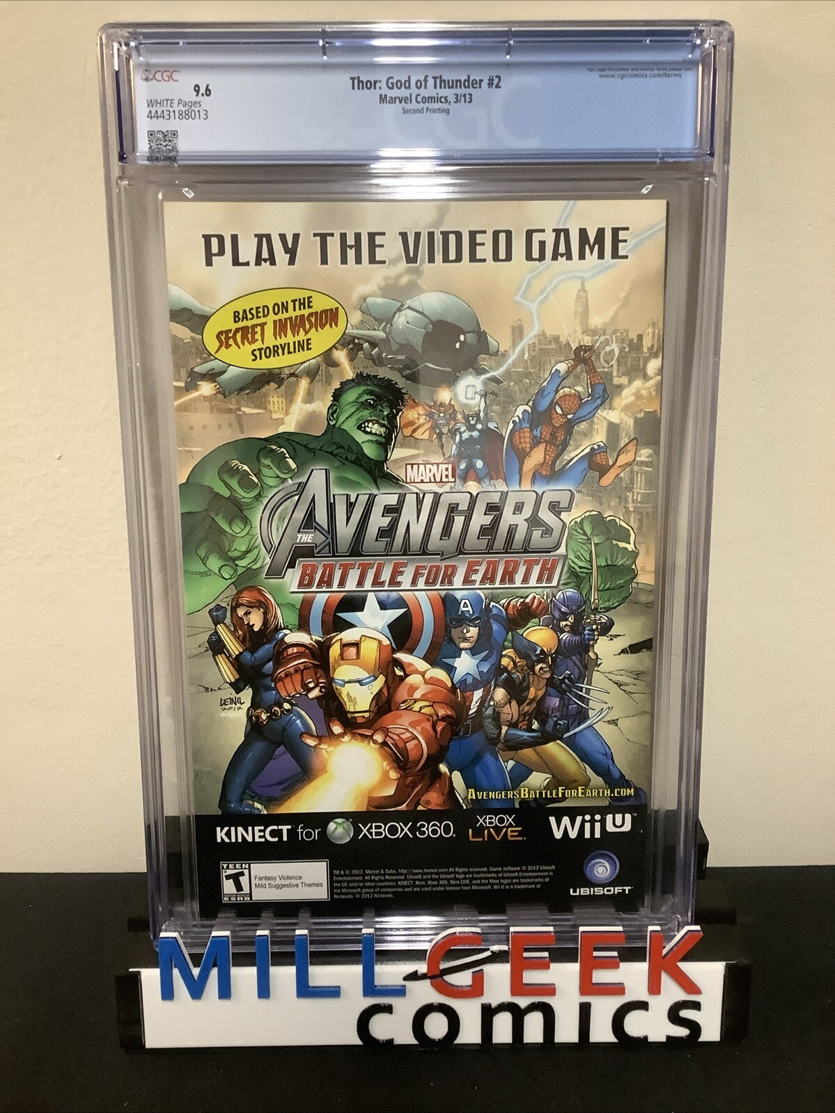 Thor God of Thunder #2 (2013) CGC Graded 9.6 (NM+) White Pages, 2nd Print Blue