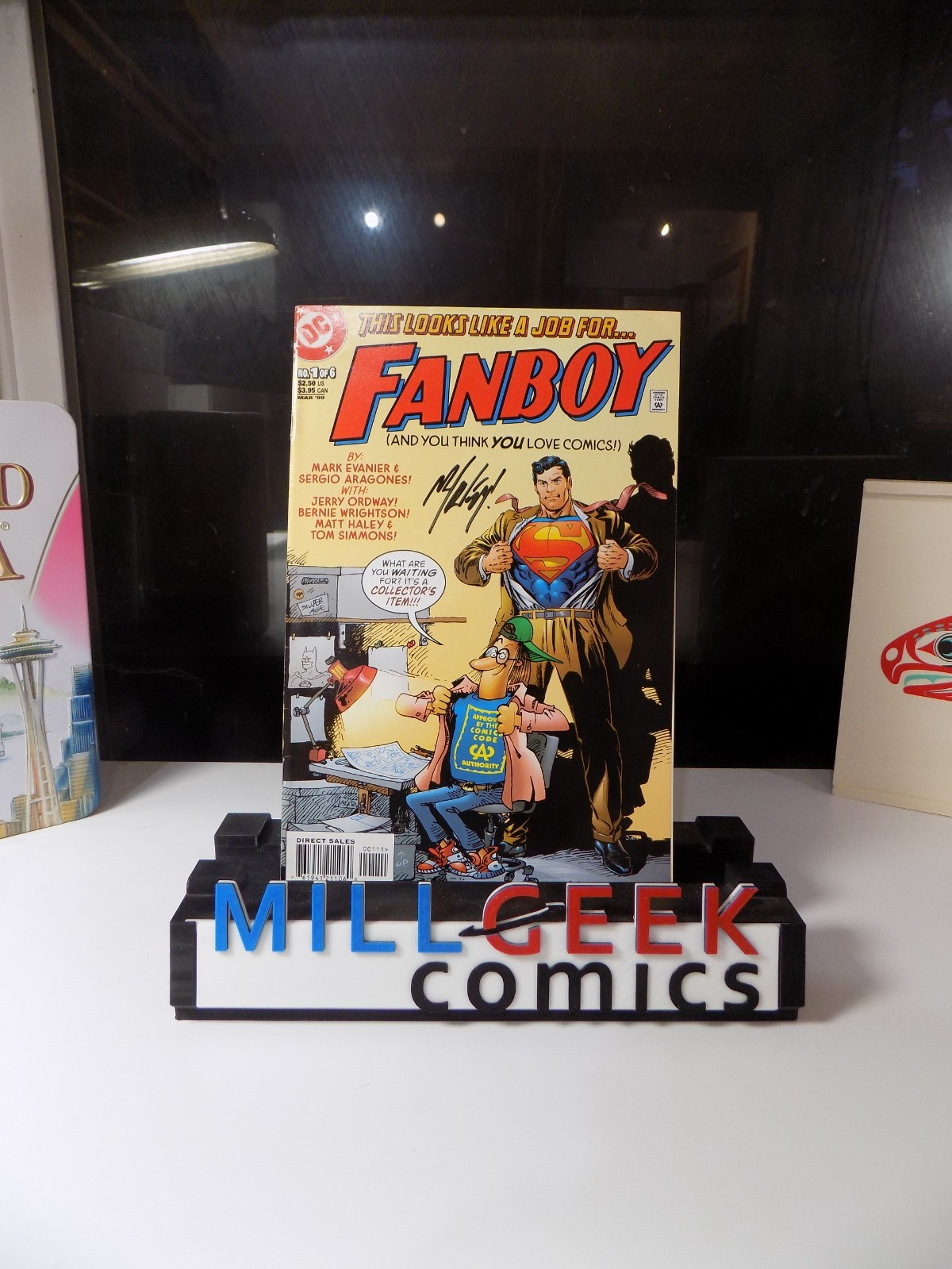 Fanboy #1 DC Comic Signed by Haley & Evanier March 1999 NM-
