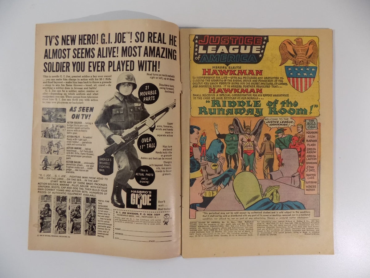 Justice League of America #31 DC Comic November 1964 Fine