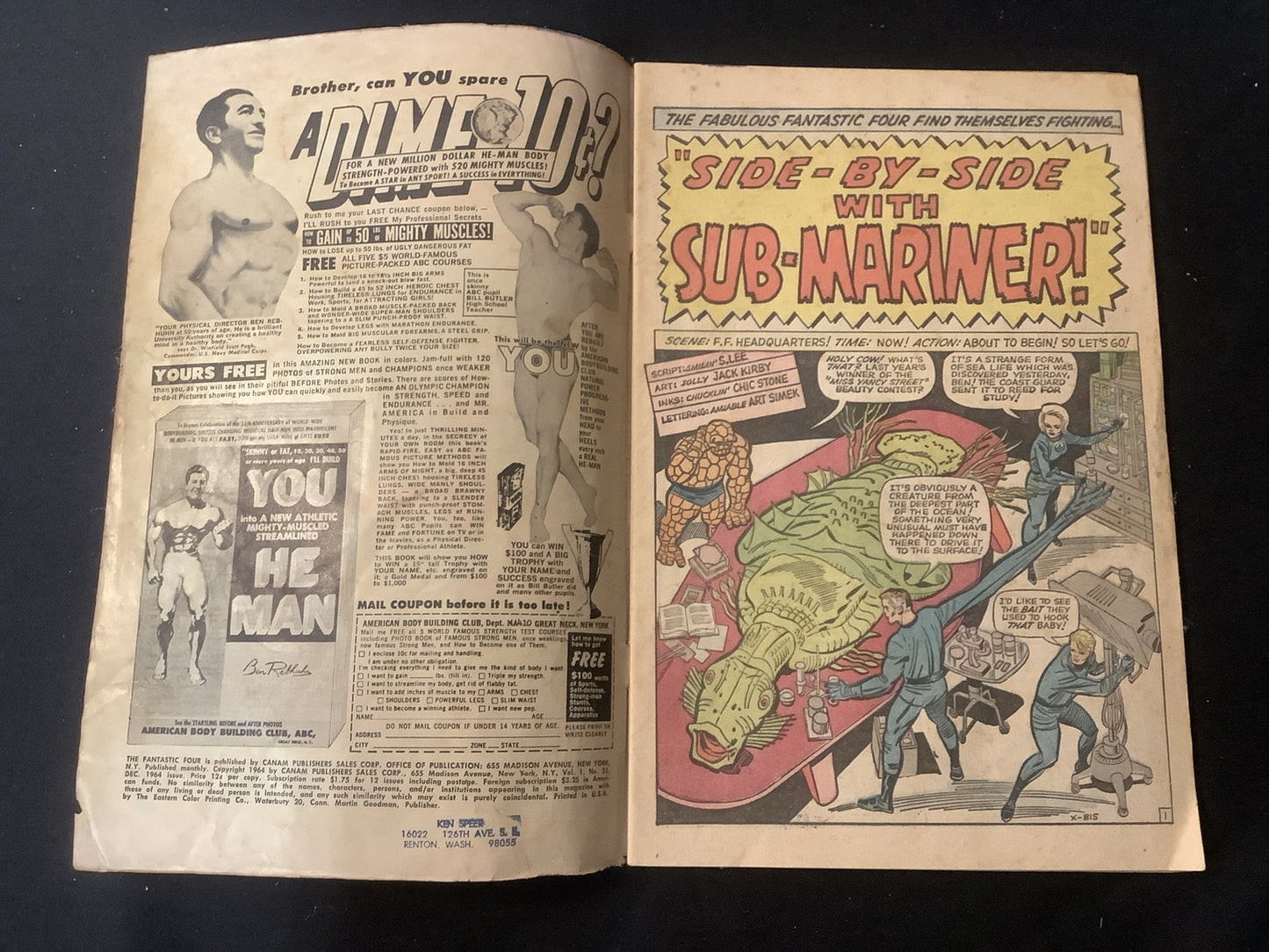 Fantastic Four #33 (1964) G/VG (3.0) Stan Lee/Jack Kirby, 1st Appearance Attuma