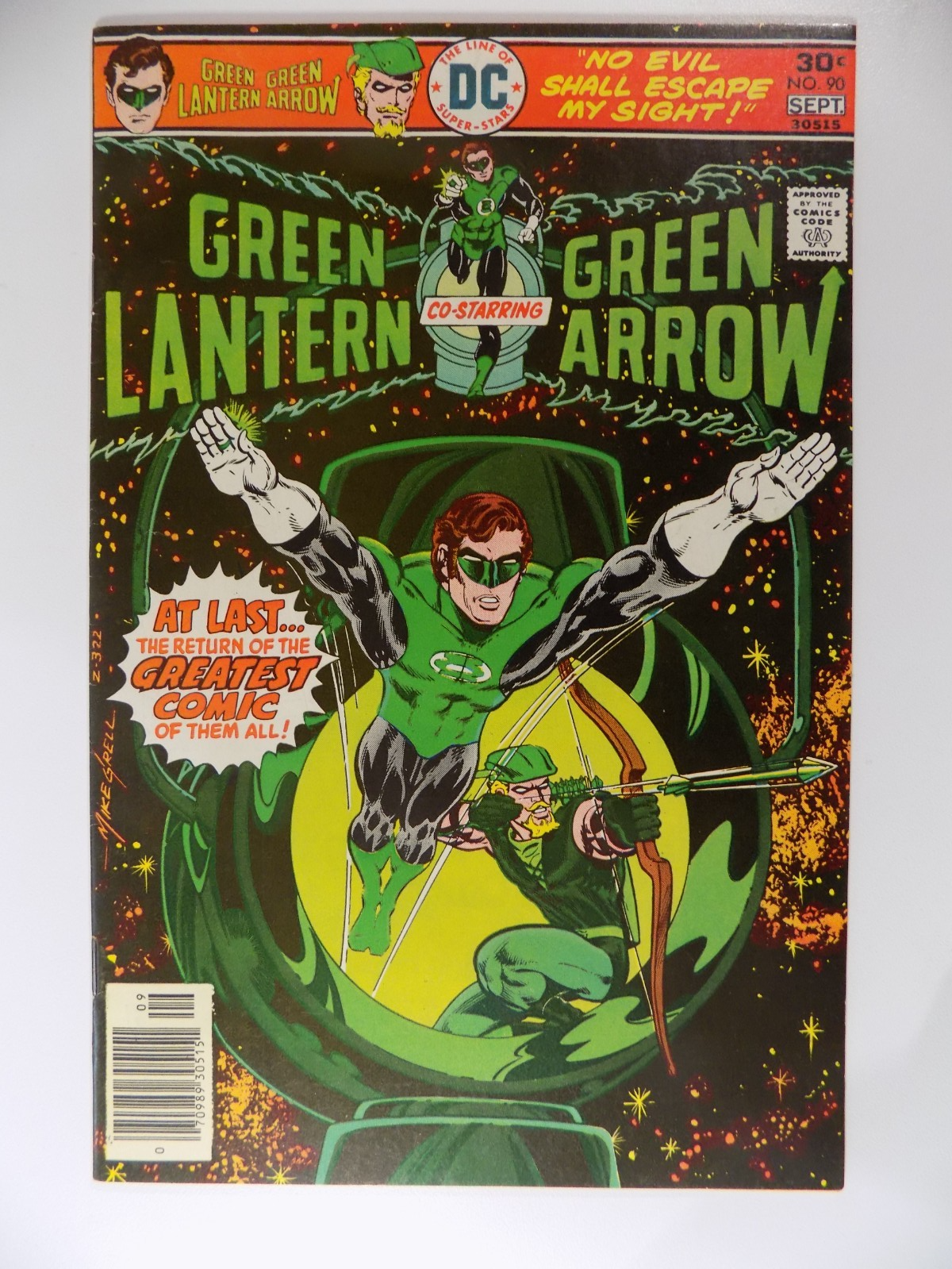 Green Lantern/Green Arrow #90 DC Comic Sept 1976 Near Mint-