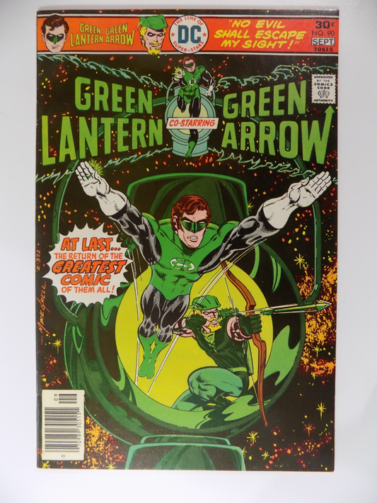 Green Lantern/Green Arrow #90 DC Comic Sept 1976 Near Mint-