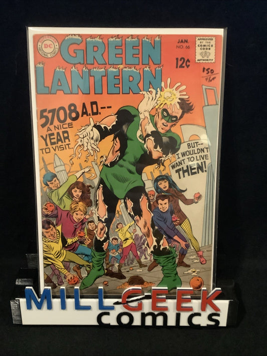 Green Lantern #66 (DC Comics 1969) F/VF (7.0) Cover Detached From Lower Staple