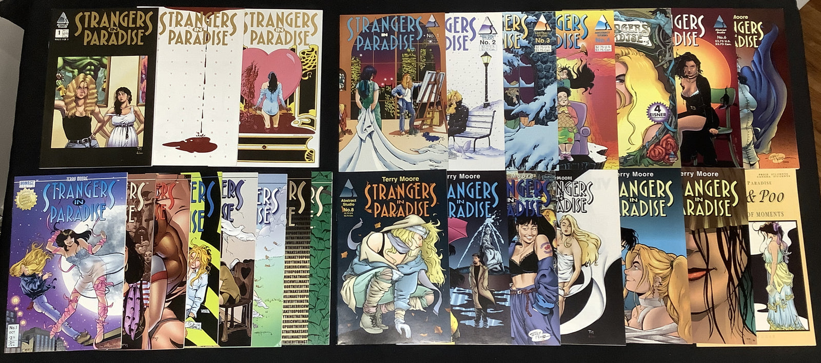 Strangers In Paradise Bundle: Gold Logo #1-3, Vol.3 #1-8, Vol.2 #1-14, Abstract