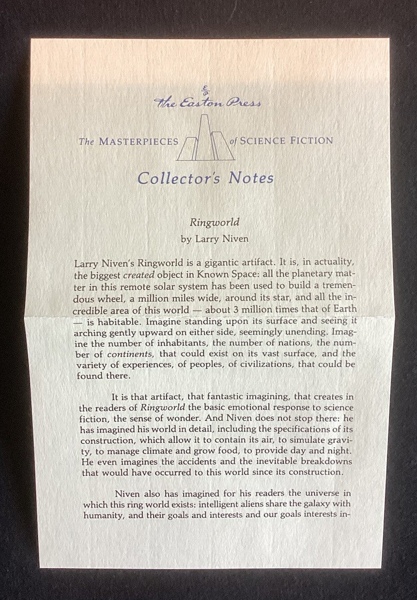 Ringworld by Larry Niven Easton Press, Collectors Edition, Leather JD