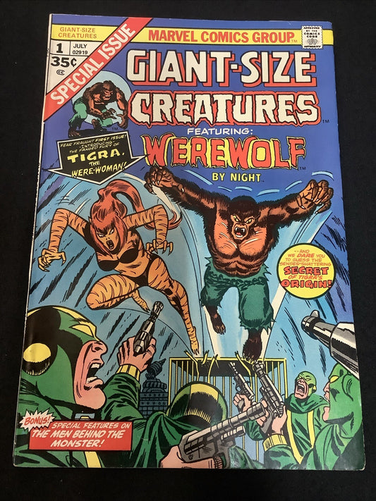 Giant-Size Creatures #1 (July 1974) F (6.0) 1st App Tigra (Greer Grant Nelson)