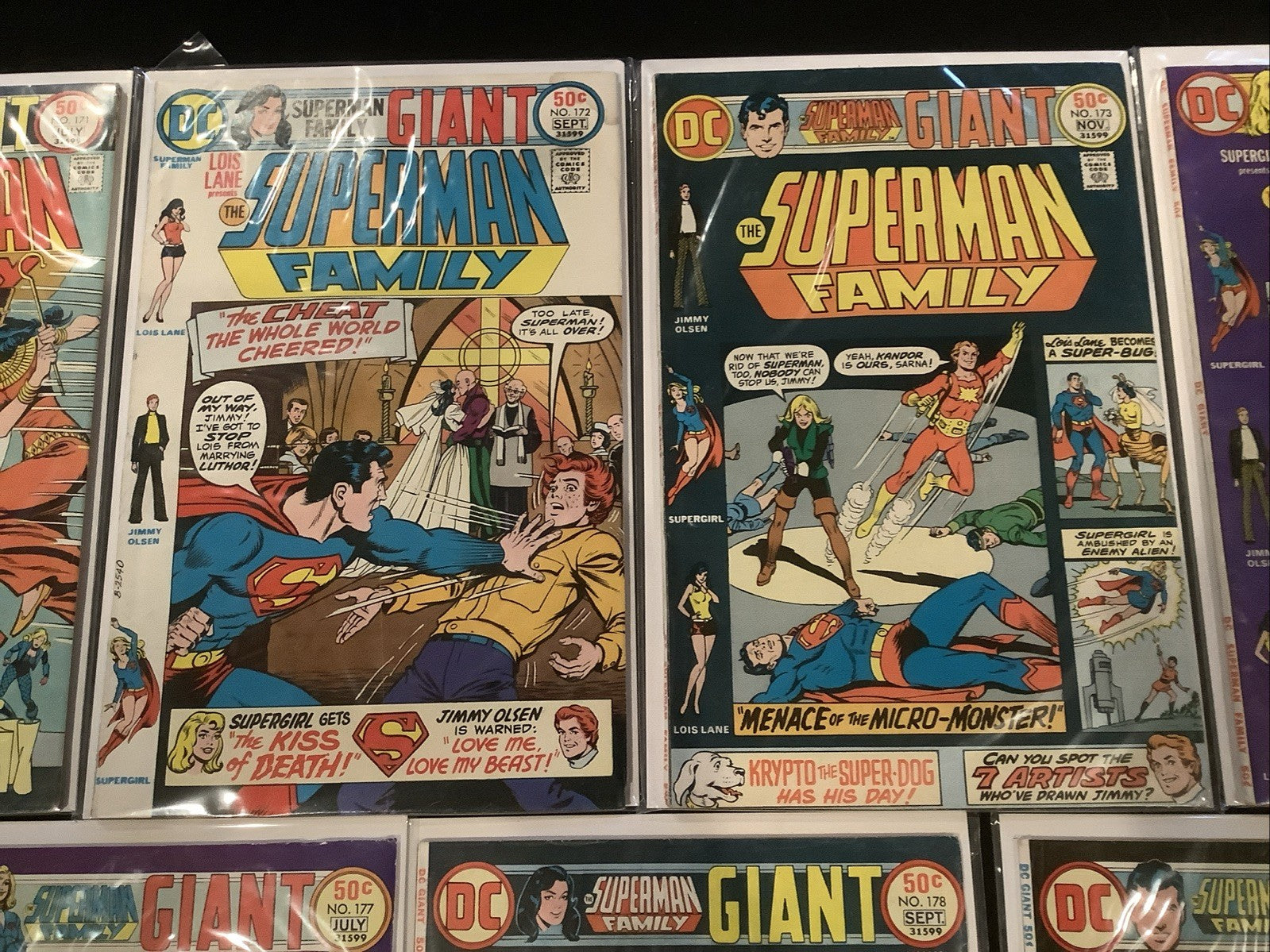 The Superman Family #170-180 Comic Lot, DC Comics, DC Giant-size, 1975