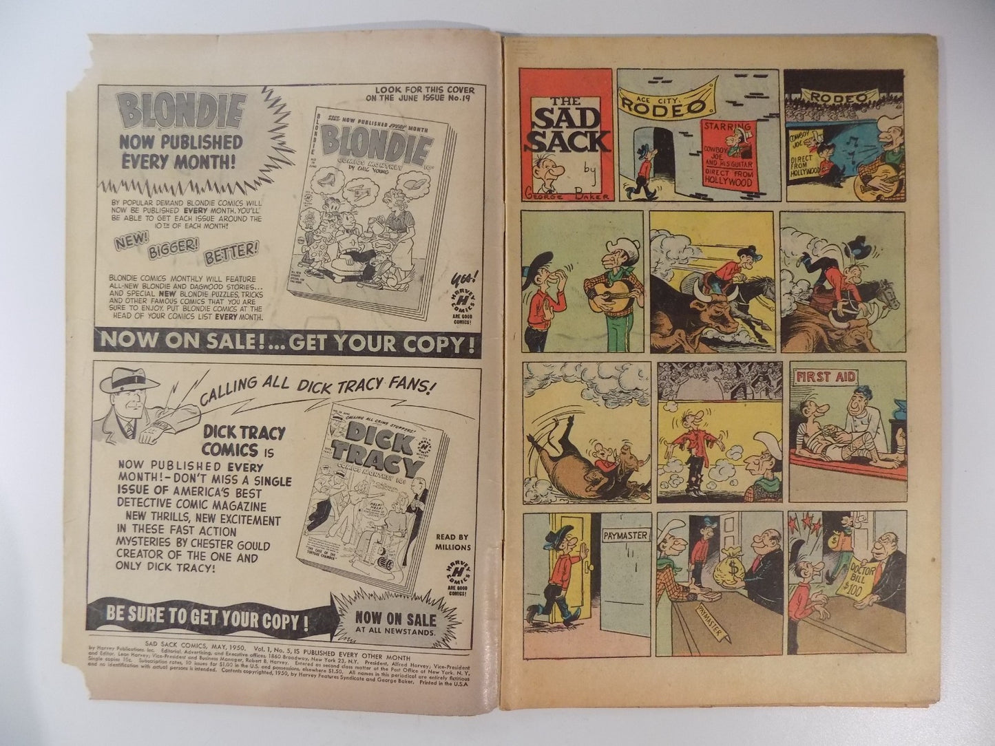 Sad Sack #5 Harvey Comic May 1950 Fine-