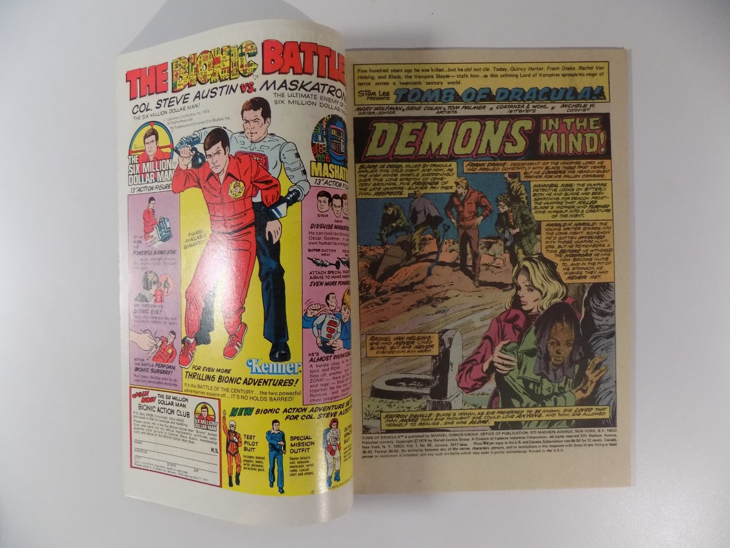 Tomb of Dracula #52 Marvel Comic January 1977 Very Fine+