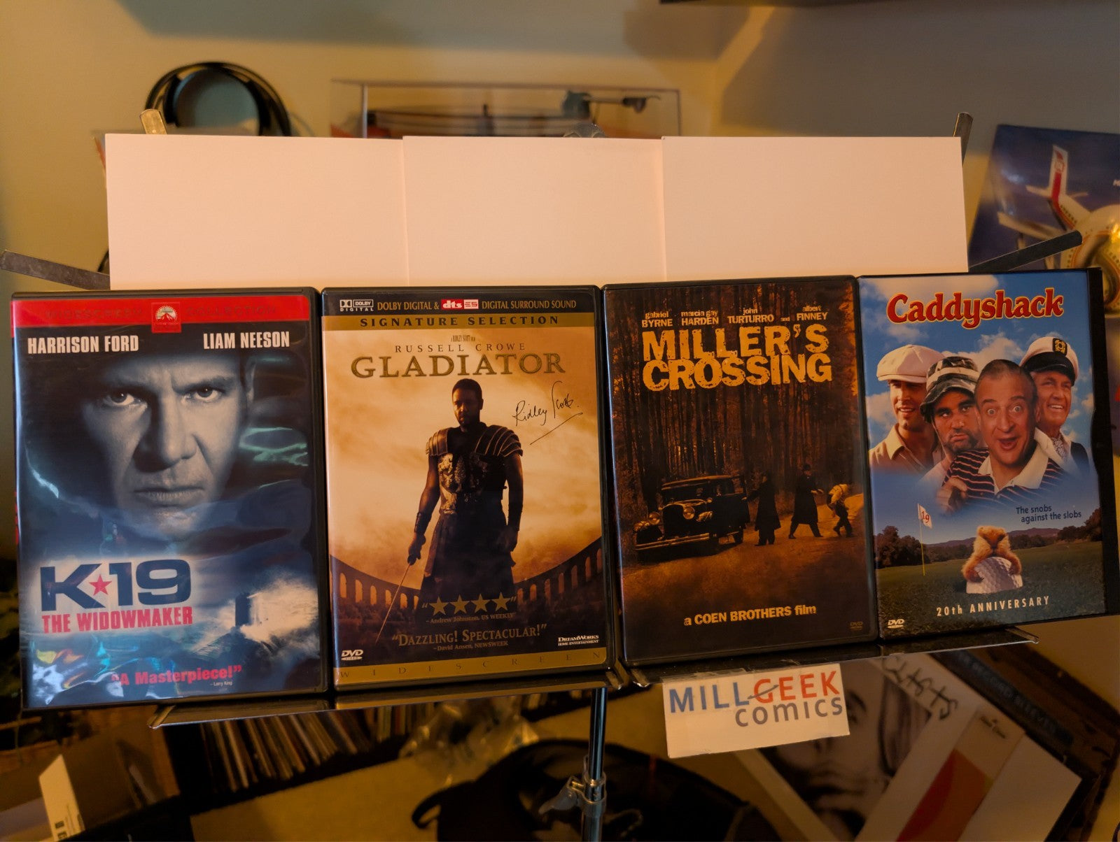 K-19 / Gladiator / Miller's Crossing / Caddyshack, 4 Movie Set (DVD) -JD